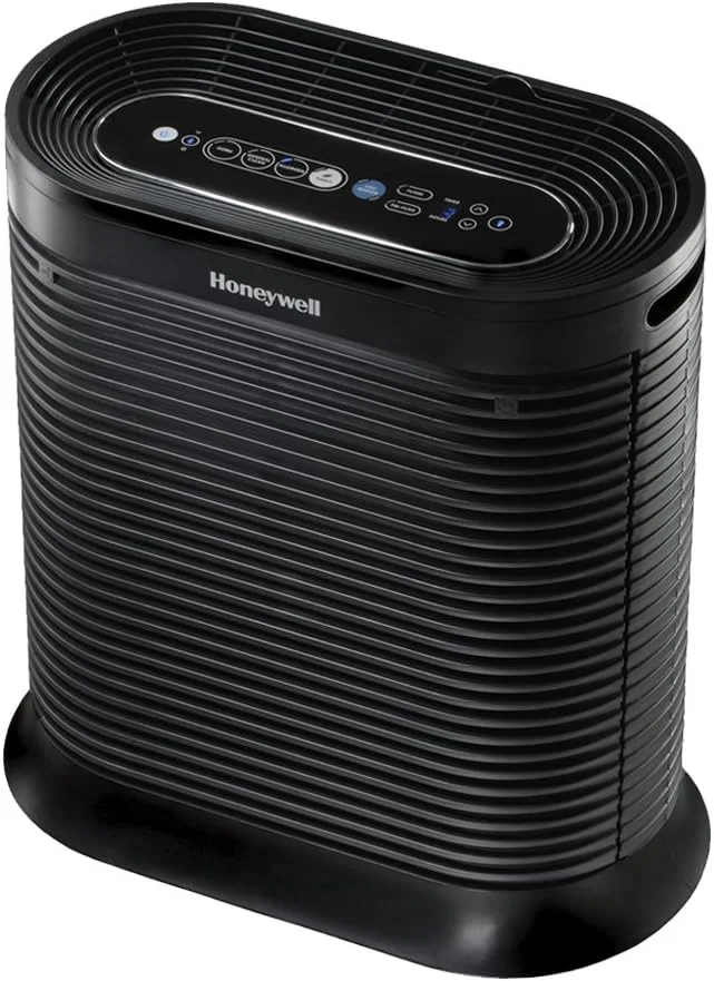 دستگاه تصفیه هوا Honeywell HPA-250 Bluetooth Smart True HEPA، کاهش دهنده آلرژن های موجود در هوا برای اتاق های بزرگ (29 متر مربع)، مشکی - مناسب برای آتش سوزی/دود، گرده، شوره حیوانات خانگی و گرد و غبار