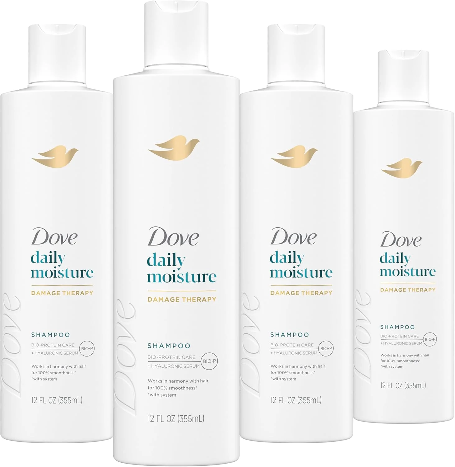 شامپو مرطوب کننده داو Nutritive Solutions Daily Moisture برای موهای خشک حاوی Pro-Moisture Complex برای موهای ابریشمی و نرم 355 میلی لیتر (بسته 4 عددی)