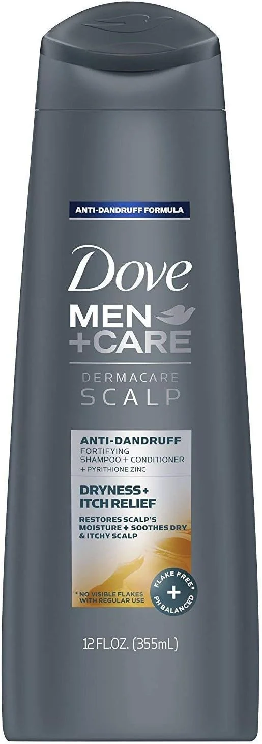 شامپو و نرم کننده سر و موی سر مردانه داو من + کر درماکر، ضد شوره، 2 در 1، تسکین دهنده خشکی + خارش، وزن خالص 355 میلی لیتر در هر بطری - بسته 2 عددی