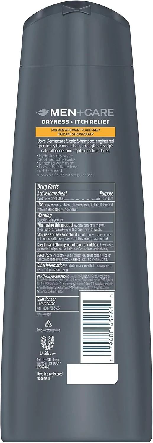 شامپو و نرم کننده سر و موی سر مردانه داو من + کر درماکر، ضد شوره، 2 در 1، تسکین دهنده خشکی + خارش، وزن خالص 355 میلی لیتر در هر بطری - بسته 2 عددی