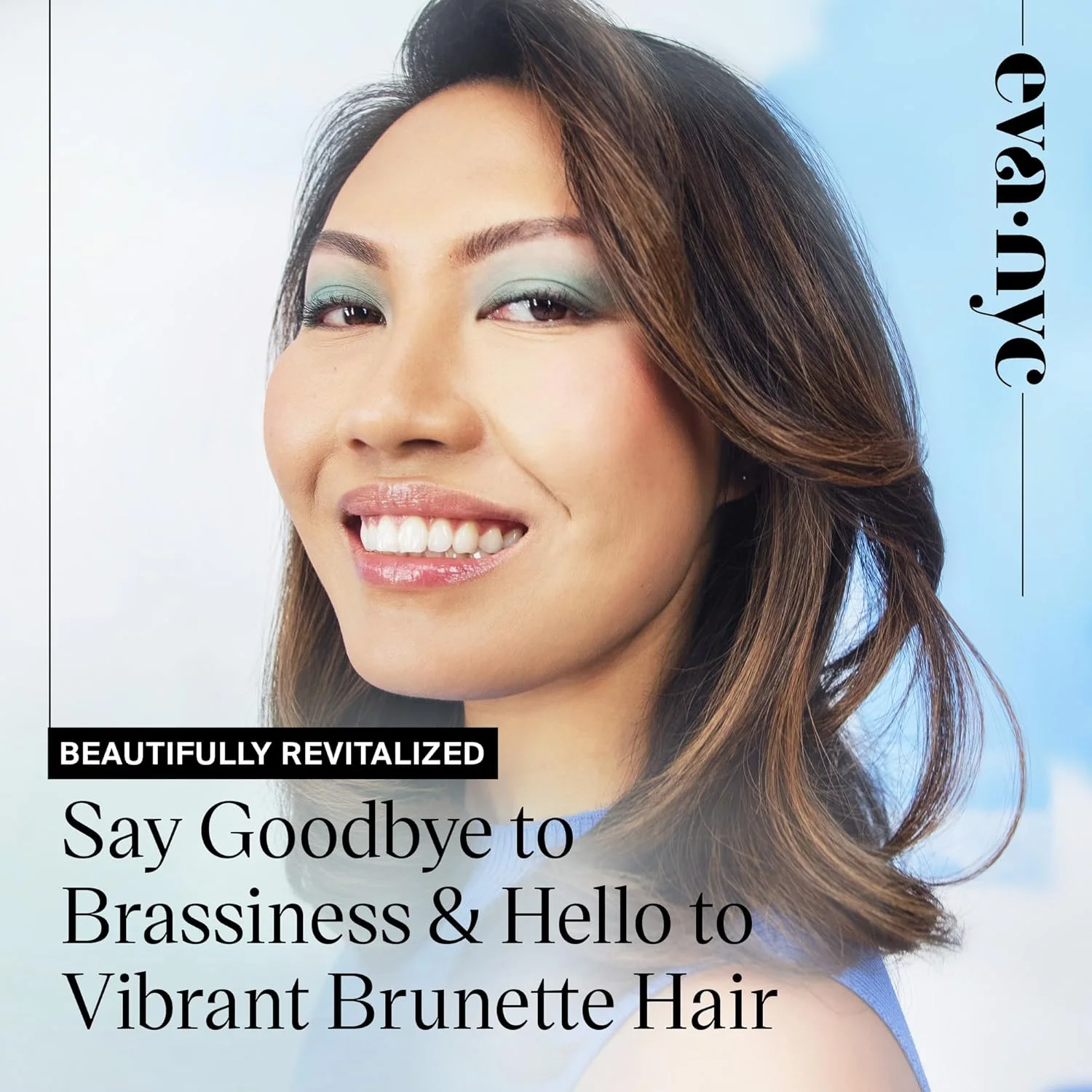 شامپو ضد زردی موهای قهوه ای اوا ان وای سی، شامپو آبی تونینگ برای موهای قهوه ای، خنثی کننده رنگ های قرمز و نارنجی، شامپو آبی برای موهای رنگ شده، 260 میلی لیتر