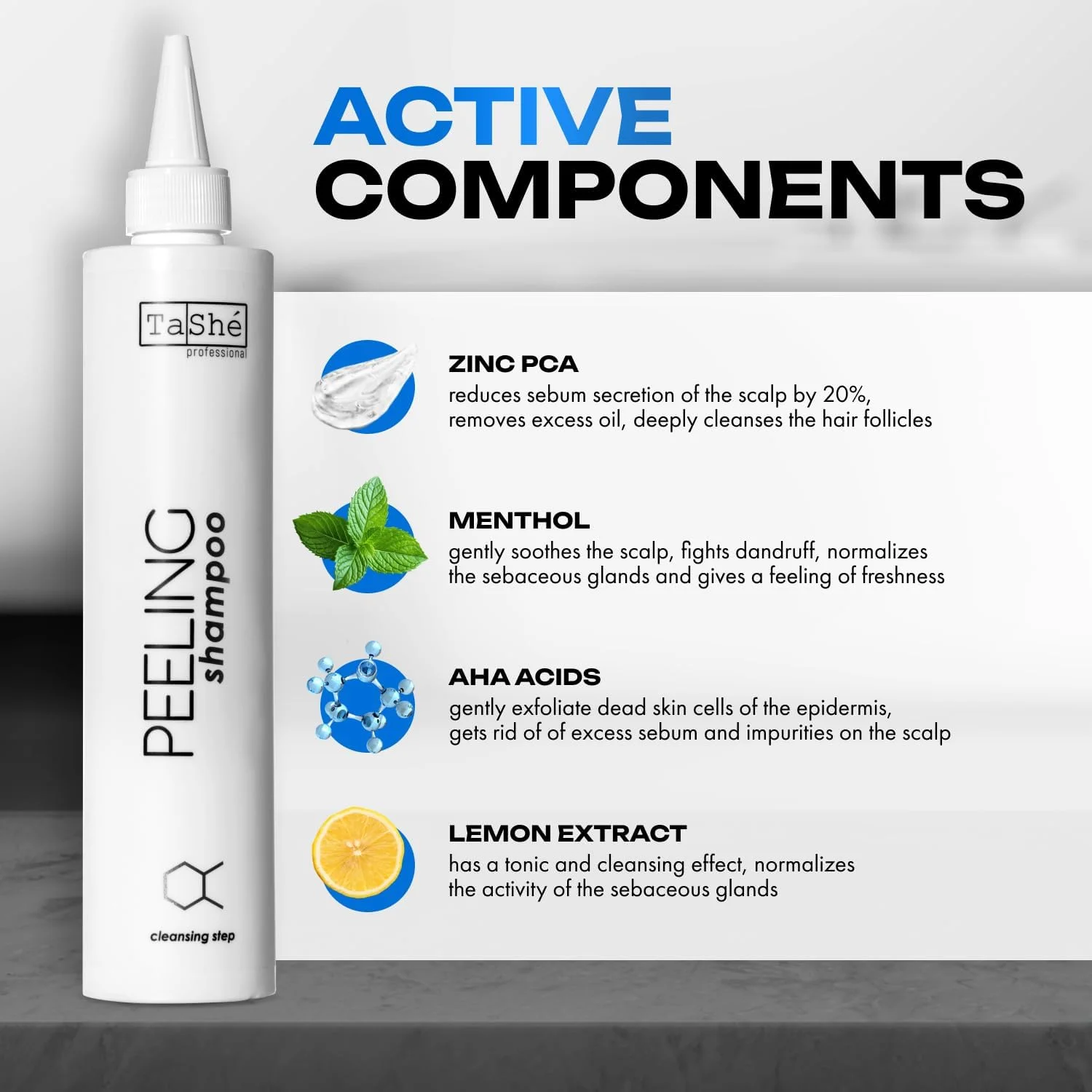 شامپو لایه بردار. پاک کننده پوست سر، از بین برنده شوره سر و موهای چرب، حجم دهنده، دارای اثر مقوی و پاک کننده. موهایی سالم و تمیز داشته باشید (300 میلی لیتر)