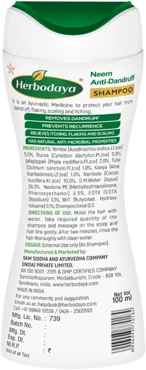 شامپو ضد شوره هربودایا با عصاره درخت چریش