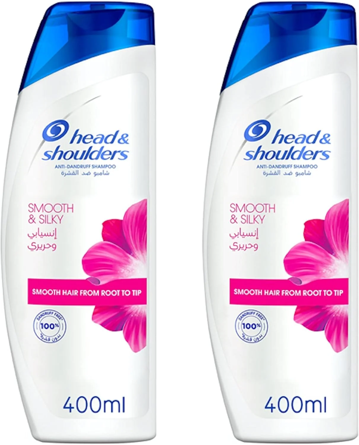 شامپو ضد شوره سر و شانه مدل Smooth And Silky، 2 عدد 400 میلی لیتر