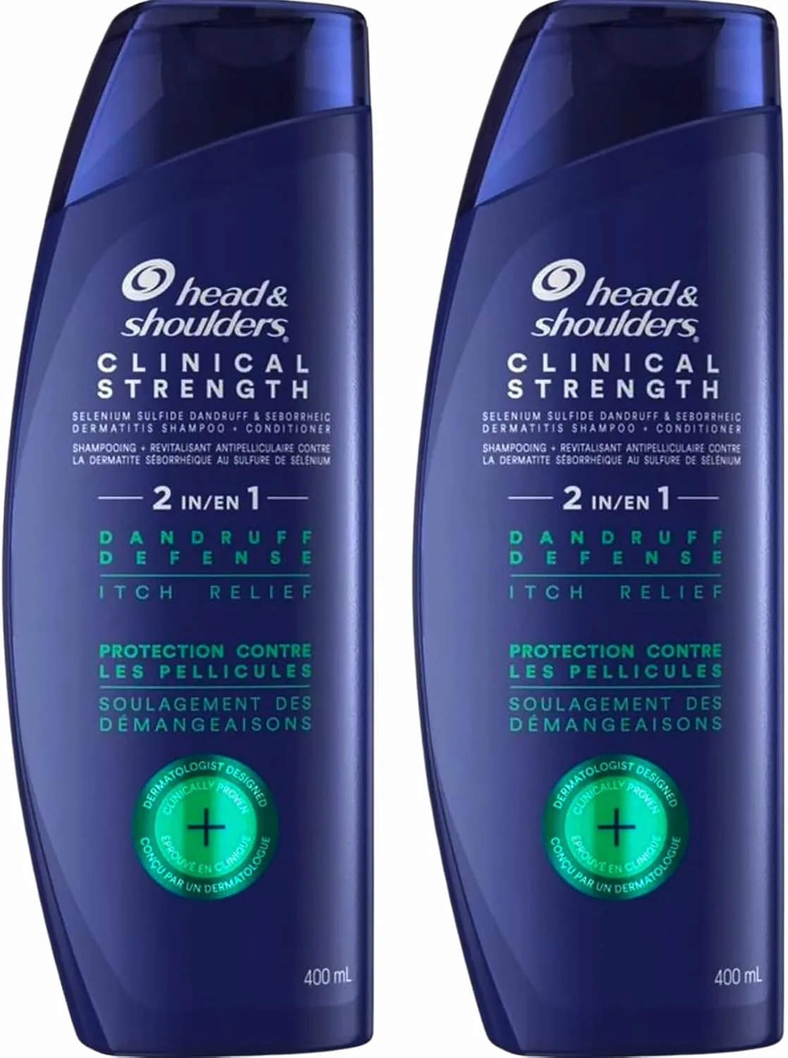 مجموعه شامپو ضد شوره سر هد اند شولدرز مدل Clinical Strength، تسکین دهنده خارش شدید با منتول خنک کننده، 383 میلی لیتر، بسته دوتایی مجموعه شامپو ضد شوره سر هد اند شولدرز مدل Clinical Strength، تسکین دهنده خارش شدید با منتول خنک کننده، 383 میلی لیتر، بسته دوتایی