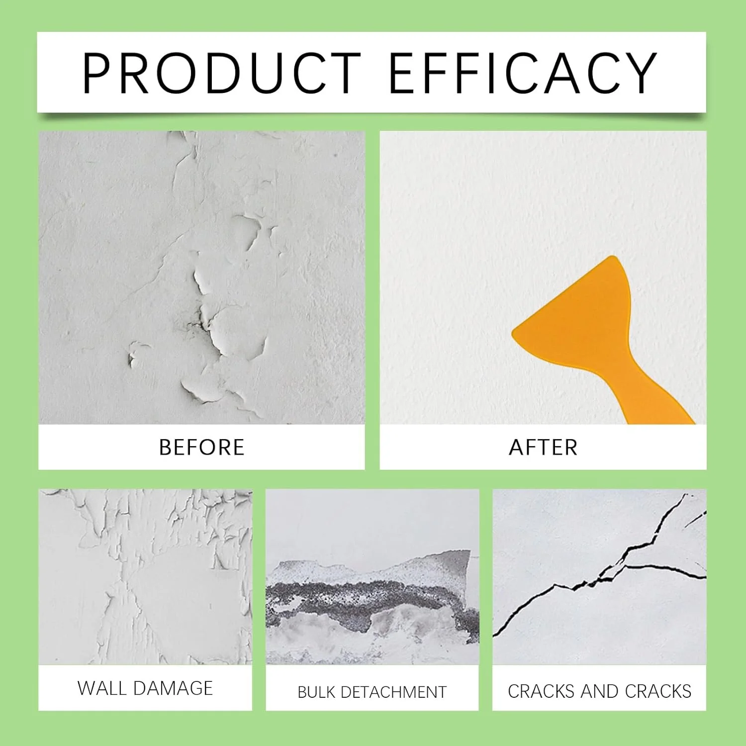 کیت تعمیرات دیوار خشک KASTWAVE - بتونه تعمیراتی به همراه کاردک - راه حل سریع و آسان برای ترمیم دیوار گچی در خانه