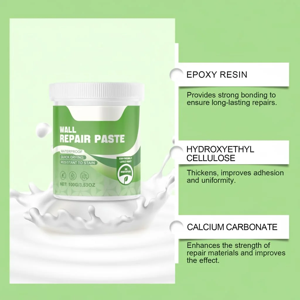 کیت تعمیرات دیوار خشک KASTWAVE - بتونه تعمیراتی به همراه کاردک - راه حل سریع و آسان برای ترمیم دیوار گچی در خانه