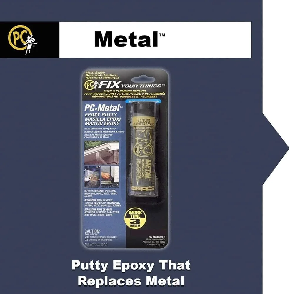 محصولات PC 025550 PC-Metal بتونه اپوکسی فلزی واقعی غیر رسانا، 2 اونس، خاکستری تیره