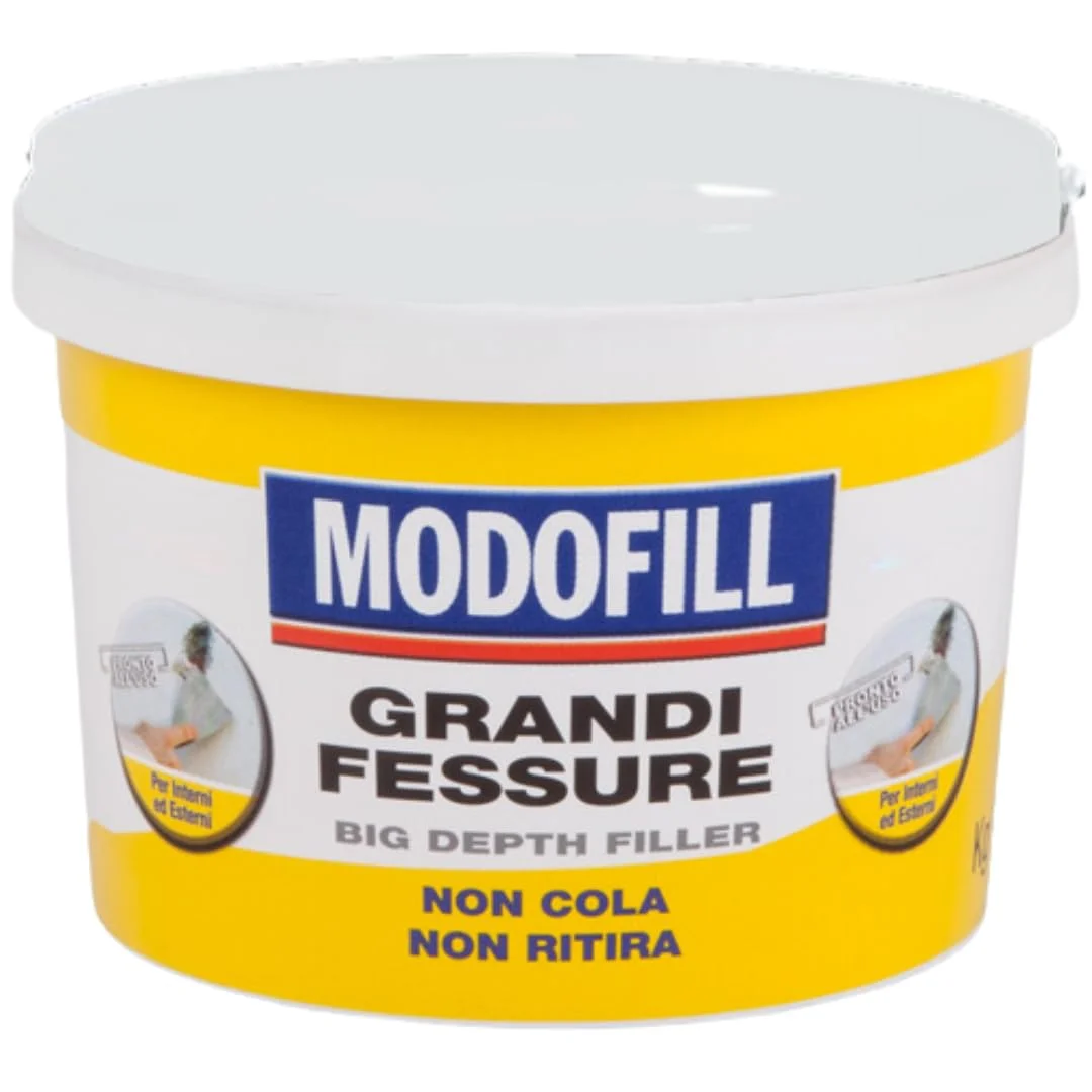 بتونه ماستیک ضخیم مودوستوک مدل MODOFILL - بتونه خمیری برای پر کردن سوراخ ها و حفره های بزرگ در دیوار. پرکننده قوی، سفید، 1 کیلوگرم.