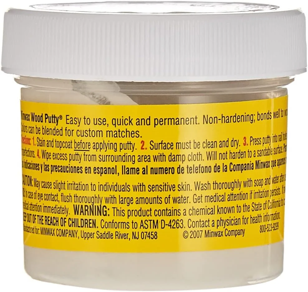 بتونه چوب Minwax محافظ سطح - 13616000-3.75 اونس، سفید بتونه چوب Minwax محافظ سطح - 13616000-3.75 اونس، سفید