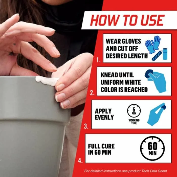 بتونه تعمیراتی همه منظوره لاکتایت 1999131-6، استوانه 2 اونسی، بسته 6 عددی، سفید