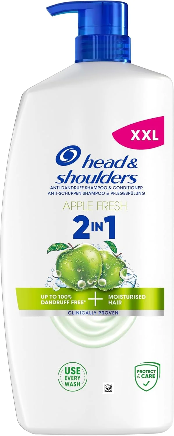 شامپو ضد شوره سر و شانه مدل Apple Fresh 2 در 1، پمپی 800 میلی لیتری. محافظت تا 100% در برابر شوره سر، تست شده بالینی. مناسب برای انواع مو و پوست سر. استفاده روزانه. حس طراوت با رایحه سیب شامپو ضد شوره سر و شانه مدل Apple Fresh 2 در 1، پمپی 800 میلی لیتری. محافظت تا 100% در برابر شوره سر، تست شده بالینی. مناسب برای انواع مو و پوست سر. استفاده روزانه. حس طراوت با رایحه سیب