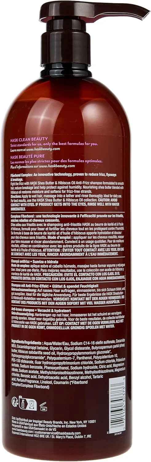 شامپو ضد وز مو حاوی شی باتر و هیبیسکوس هاسک ۱ لیتر