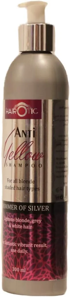 شامپو ضد زردی هیروتیک برای موهای بلوند، خاکستری و سفید شامپو ضد زردی هیروتیک برای موهای بلوند، خاکستری و سفید