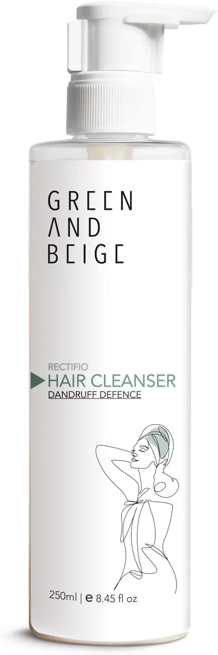 پاک کننده موی سر ضد شوره سبز و بژ، شامپو ضد شوره با تمرکز بر سلامت پوست سر، تسهیل رشد سالم مو، کنترل ریزش مو، تقویت ریشه ها برای موهای طبیعی و سالم (250 میلی لیتر)