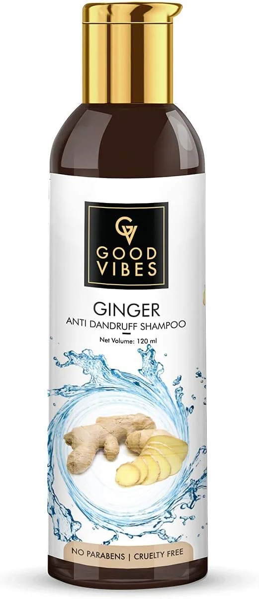 شامپو ضد شوره زنجبیل Good Vibes - 120 میلی لیتر - برای پوست سر خشک و خارش دار - رشد موهای درخشان و درمان تسکین دهنده پوست سر - بدون تست حیوانی و پارابن