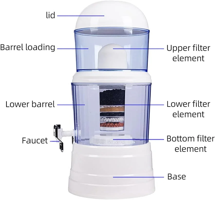 دستگاه تصفیه آب خانگی 14 لیتری Morelian، سطل تصفیه آب، دستگاه پخش آب آشامیدنی، دستگاه تصفیه آب سالم
