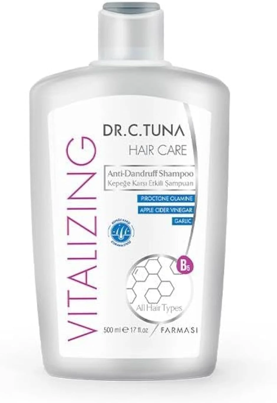 شامپو ضد شوره سر فارماسی دکتر سی تونا، بدون سیلیکون، پارابن، گلوتن، فرمول وگان، 500 میلی لیتر