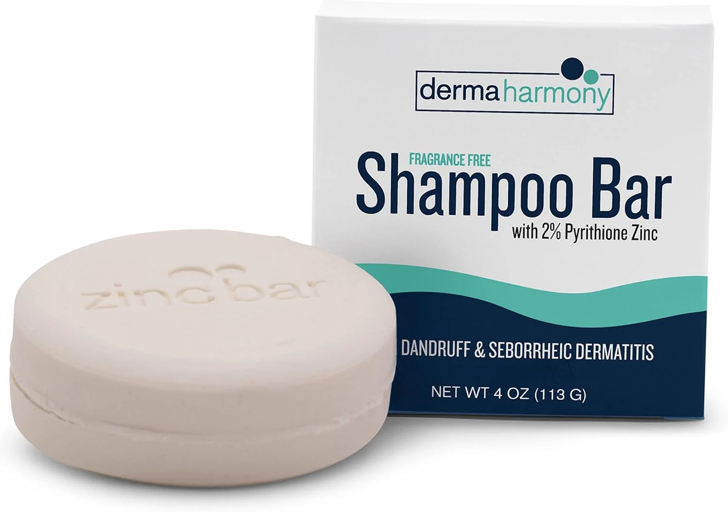 شامپو بار 2% پیریتیون زینک درماهارمونی برای شوره سر و درماتیت سبورئیک - بدون عطر (113 گرم)