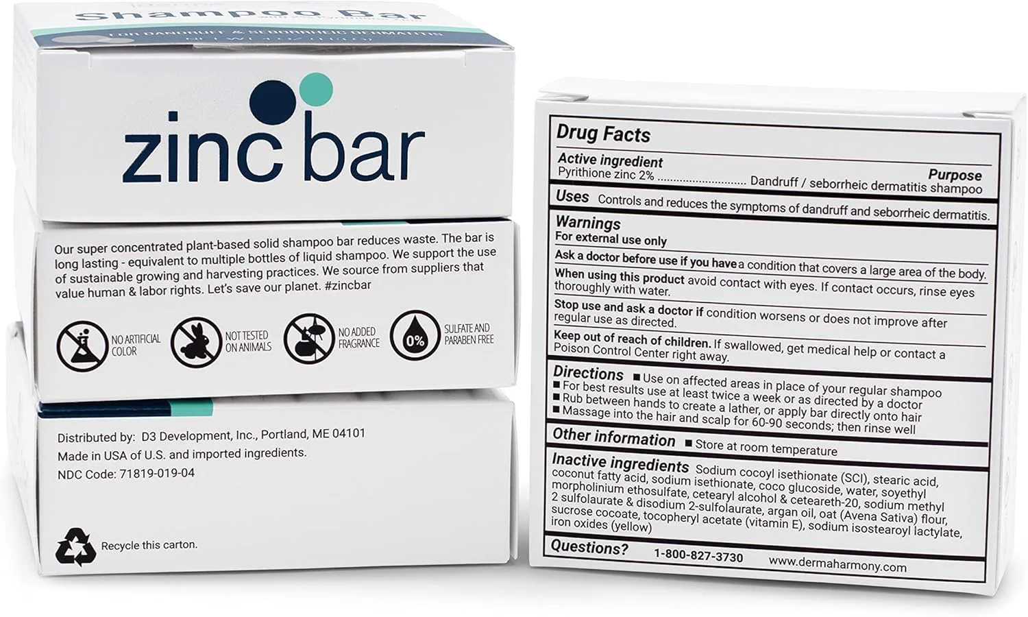 شامپو بار 2% پیریتیون زینک درماهارمونی برای شوره سر و درماتیت سبورئیک - بدون عطر (113 گرم) شامپو بار 2% پیریتیون زینک درماهارمونی برای شوره سر و درماتیت سبورئیک - بدون عطر (113 گرم)