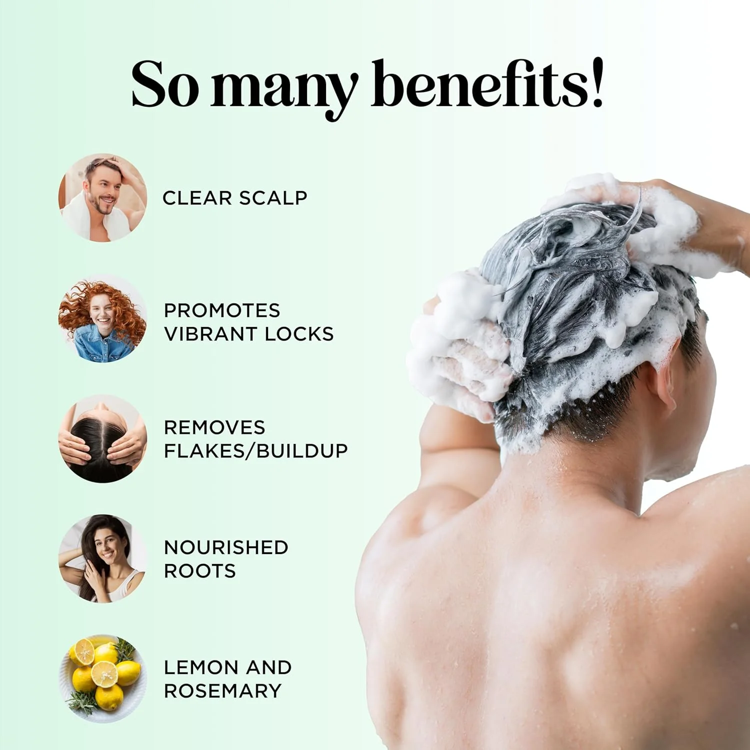 شامپو چربی زدا برای مراقبت از موهای چرب - شامپو شفاف کننده برای موهای چرب و مراقبت از پوست سر چرب - شامپو پاک کننده عمیق برای موهای چرب و پاک کننده پوست سر برای تجمع چربی با روغن های ضروری برای مو (295 میلی لیتر)