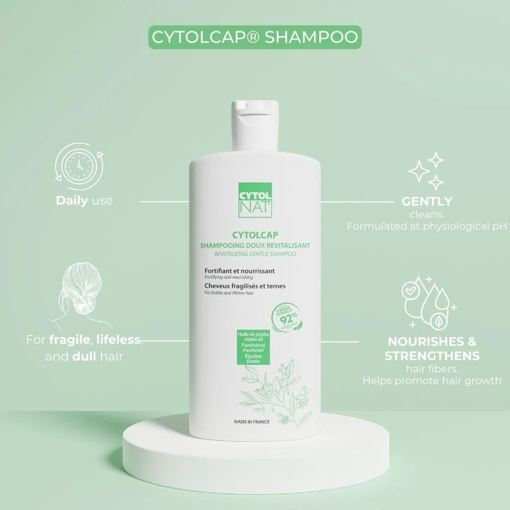 سیتونات - شامپو سیتولکپ - تغذیه کننده، تقویت کننده، محافظت کننده و استحکام بخش فیبر مو - استفاده روزانه - موهای کدر و آسیب دیده - فرمول طبیعی - 250 میلی لیتر