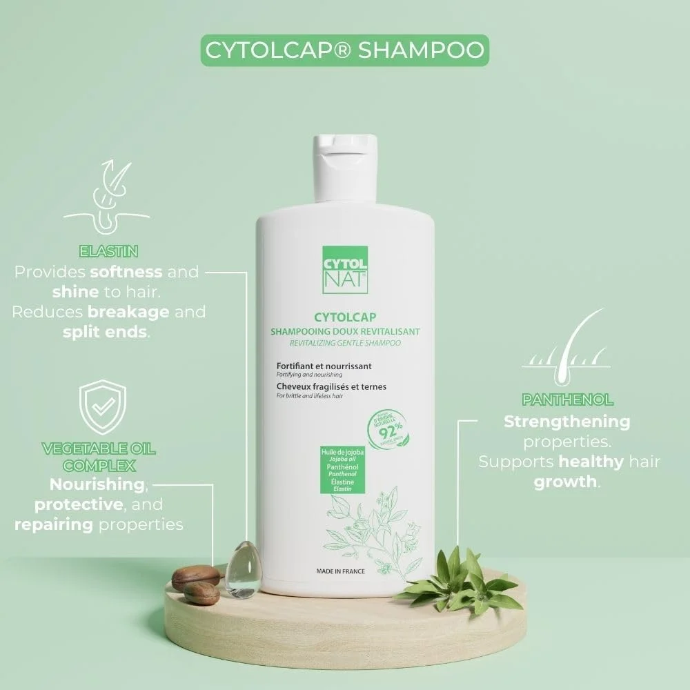 سیتونات - شامپو سیتولکپ - تغذیه کننده، تقویت کننده، محافظت کننده و استحکام بخش فیبر مو - استفاده روزانه - موهای کدر و آسیب دیده - فرمول طبیعی - 250 میلی لیتر