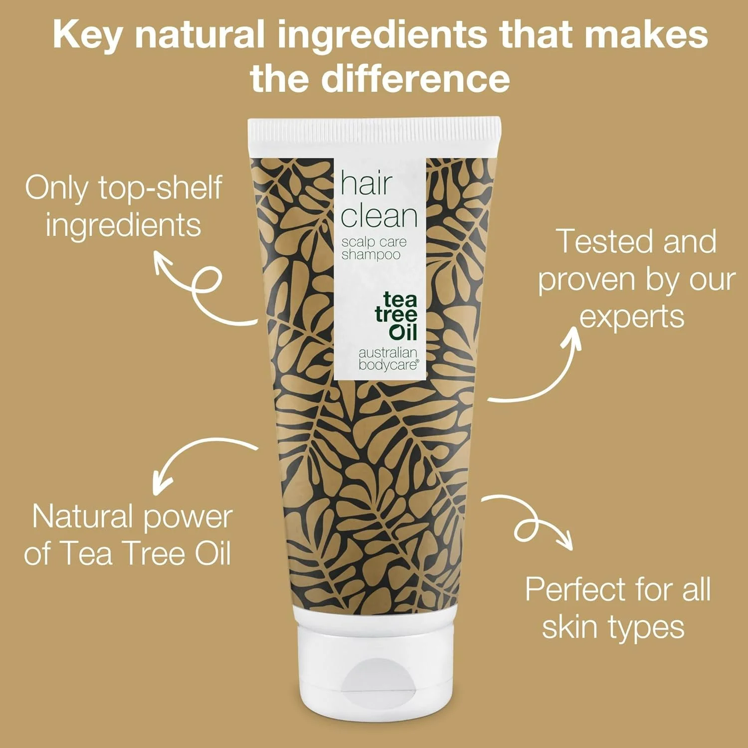 شامپو ضد شوره سر با روغن درخت چای 200 میلی لیتر | 100% گیاهی | شامپو برای پوست سر خشک و خارش دار | مراقبت از پوست سر برای پسوریازیس، اگزما و جوش های پوست سر