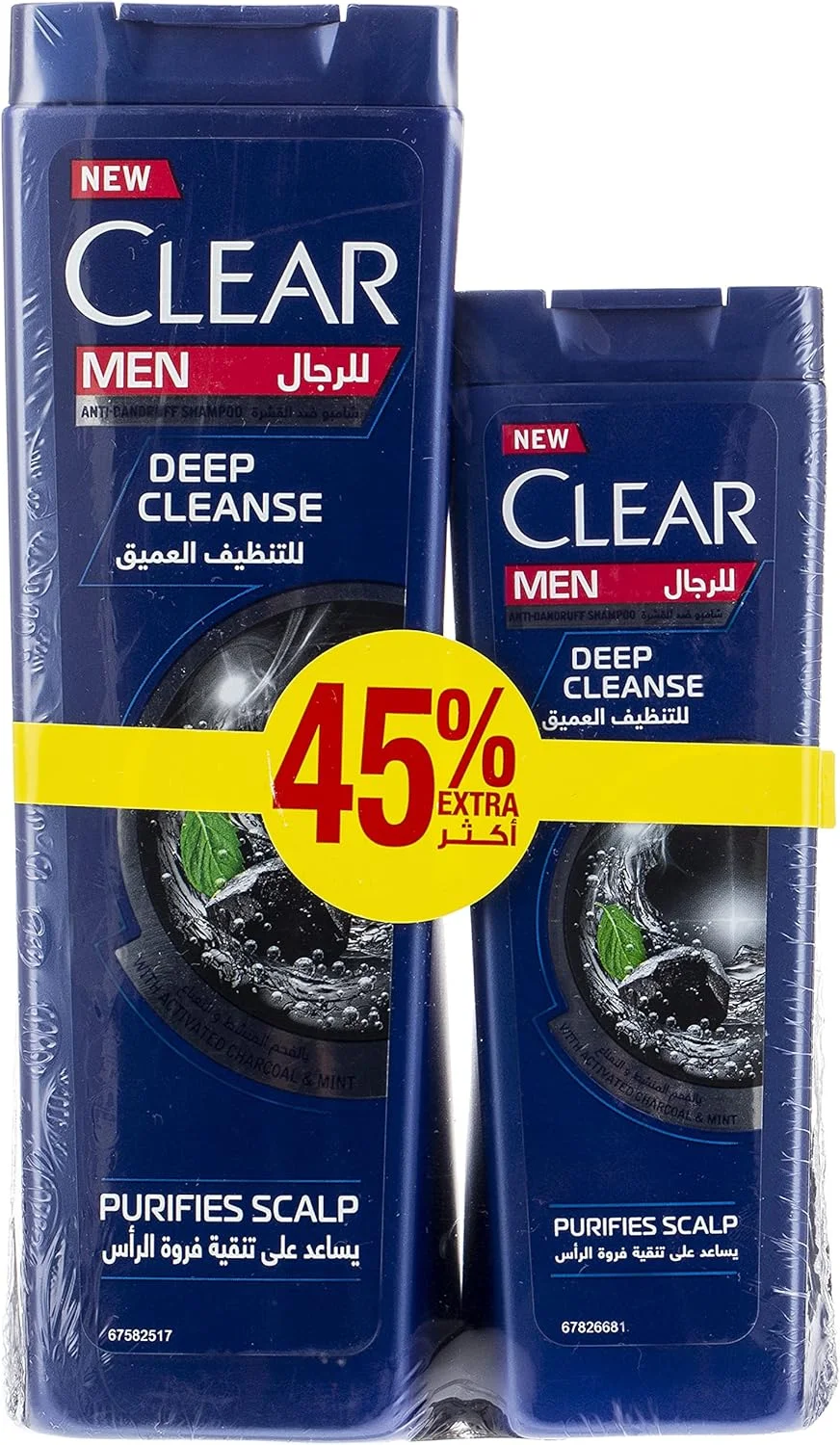 شامپو ضد شوره سر مردانه کلیر مدل Deep Cleanse، ۴۰۰ میلی لیتر + شامپو ۱۸۰ میلی لیتر