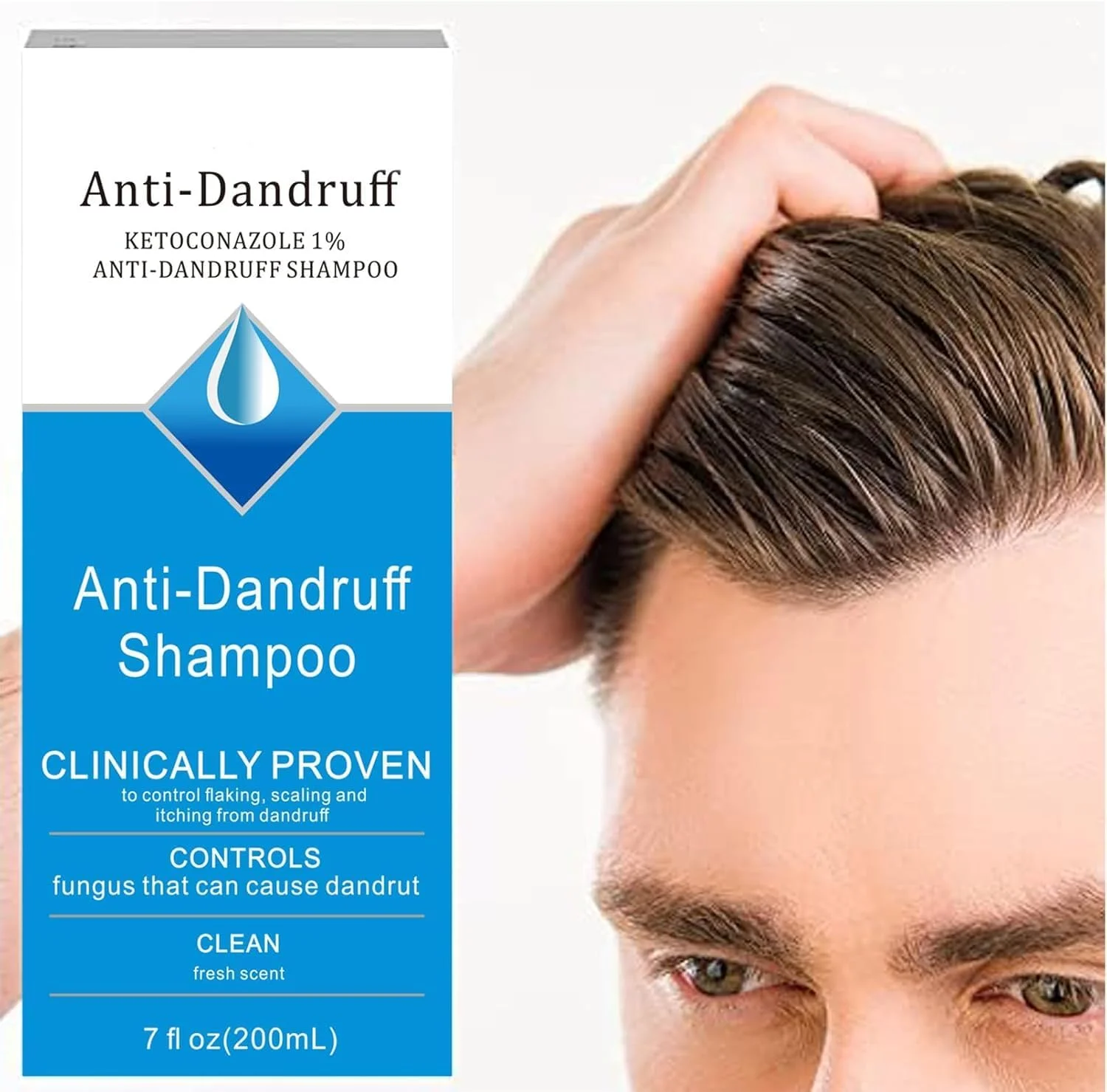 شامپو ضد شوره پاک کننده، بدون پوسته، مرطوب کننده، تسکین فوری خارش، تقویت کننده مو، جلوگیری از ریزش مو - 200 میلی لیتر