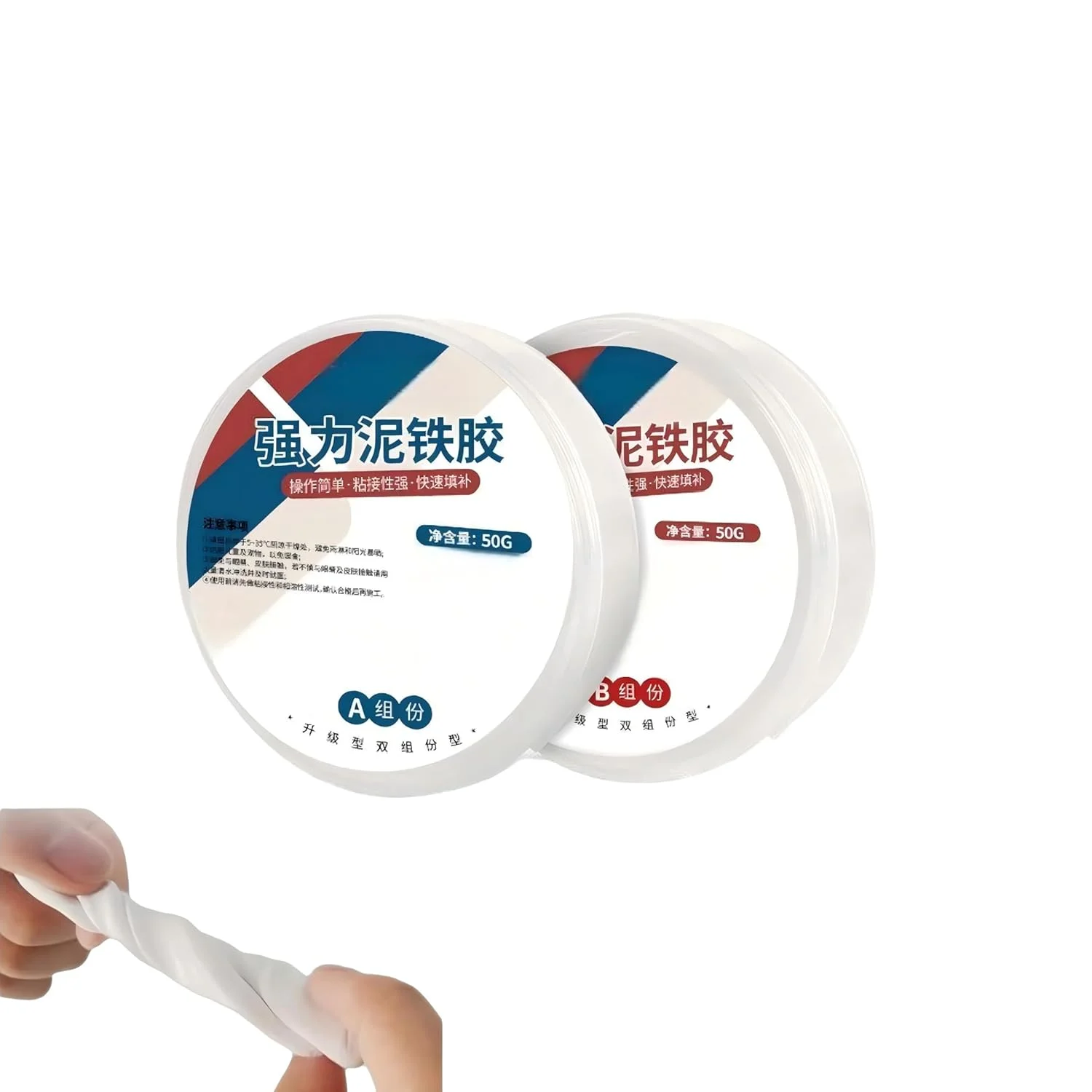 بتونه تعمیر آهن ضد آب و سنگین برای لوله های فلزی و PVC، ماستیک چسب فولادی پلاستیکی بادوام، درزگیر فوری رفع نشتی برای سوراخ های دیوار، سرامیک، ترکیدگی لوله، سفید