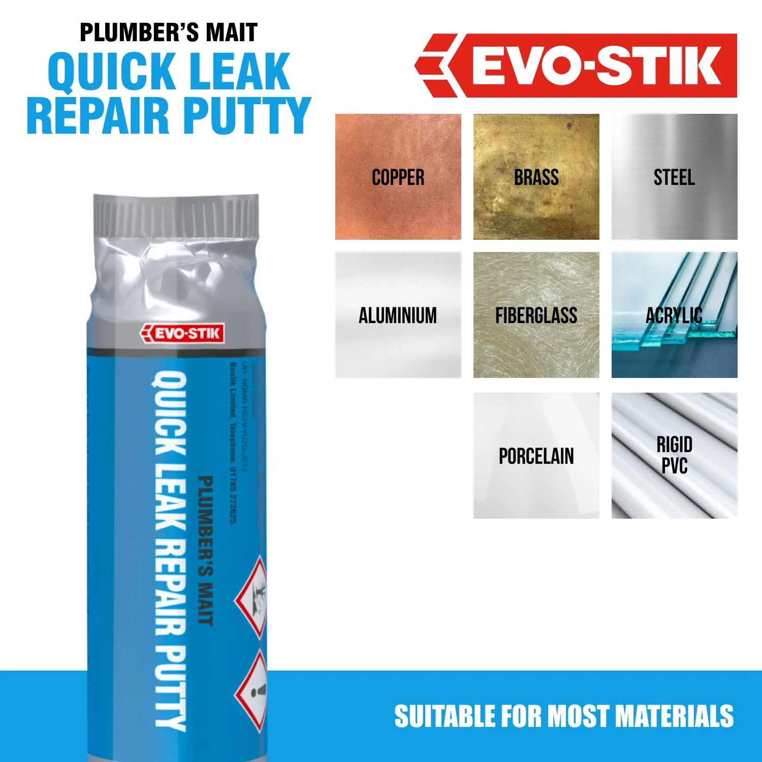 بتونه تعمیر نشتی سریع EVO-STIK Plumber's Mait: راه حل فوری و ضد آب برای تعمیرات اضطراری لوله کشی بتونه تعمیر نشتی سریع EVO-STIK Plumber's Mait: راه حل فوری و ضد آب برای تعمیرات اضطراری لوله کشی