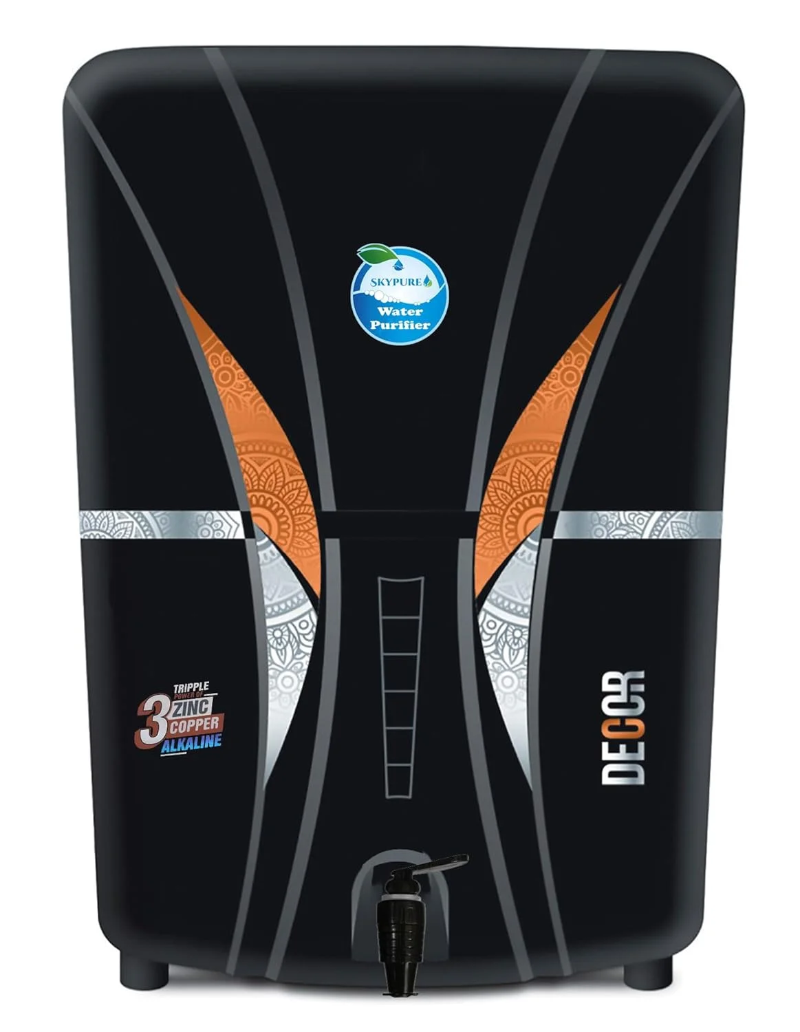 دستگاه تصفیه آب اسمز معکوس Skypure با مس روی قلیایی زیستی به همراه UV، UF و کنترلر TDS | 12 لیتری | عملکرد کاملا اتوماتیک و بهترین انتخاب برای خانه و محل کار