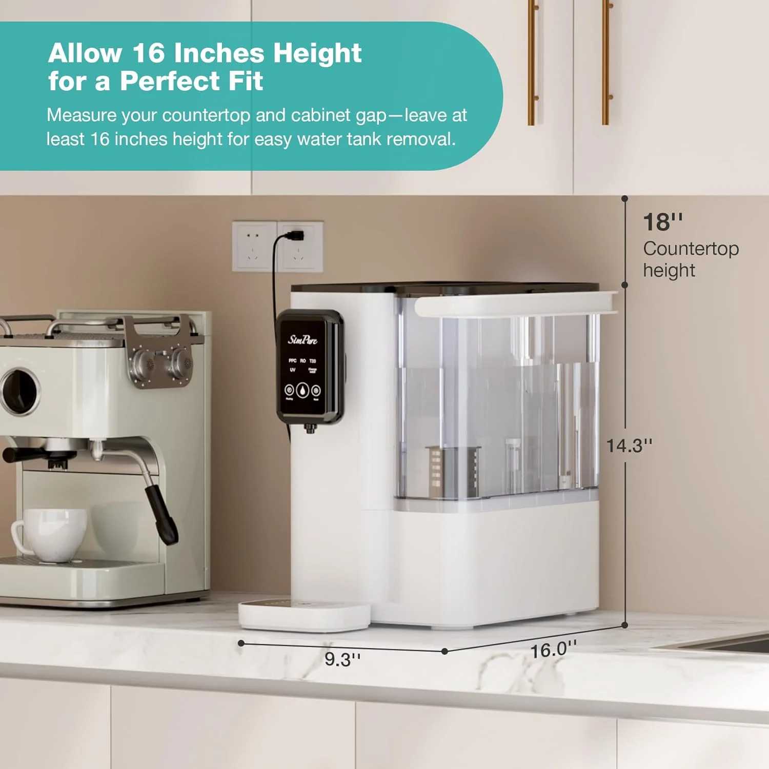 دستگاه تصفیه آب اسمز معکوس رومیزی SimPure Y9T، تصفیه 6 مرحله ای 300GPD با TDS نزدیک به صفر، سیستم تصفیه آب RO، دستگاه تصفیه آب قابل حمل با فیلتراسیون فوق العاده سریع