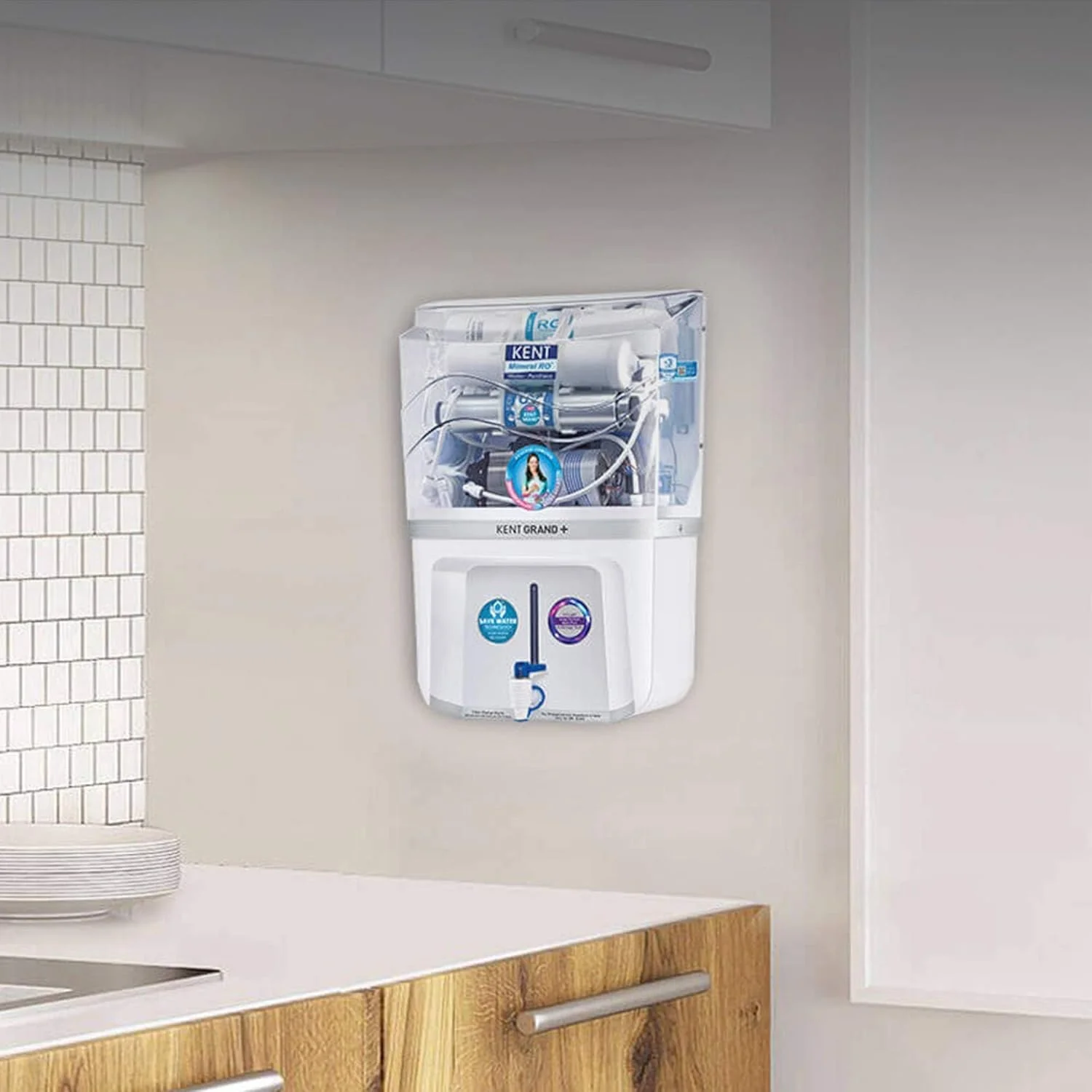 دستگاه تصفیه آب کنت گرند پلاس با ظرفیت 9 لیتر، دارای سیستم RO + UV + UF + کنترل TDS + UV در مخزن - تصویر 2 دستگاه تصفیه آب کنت گرند پلاس با ظرفیت 9 لیتر، دارای سیستم RO + UV + UF + کنترل TDS + UV در مخزن - تصویر 2
