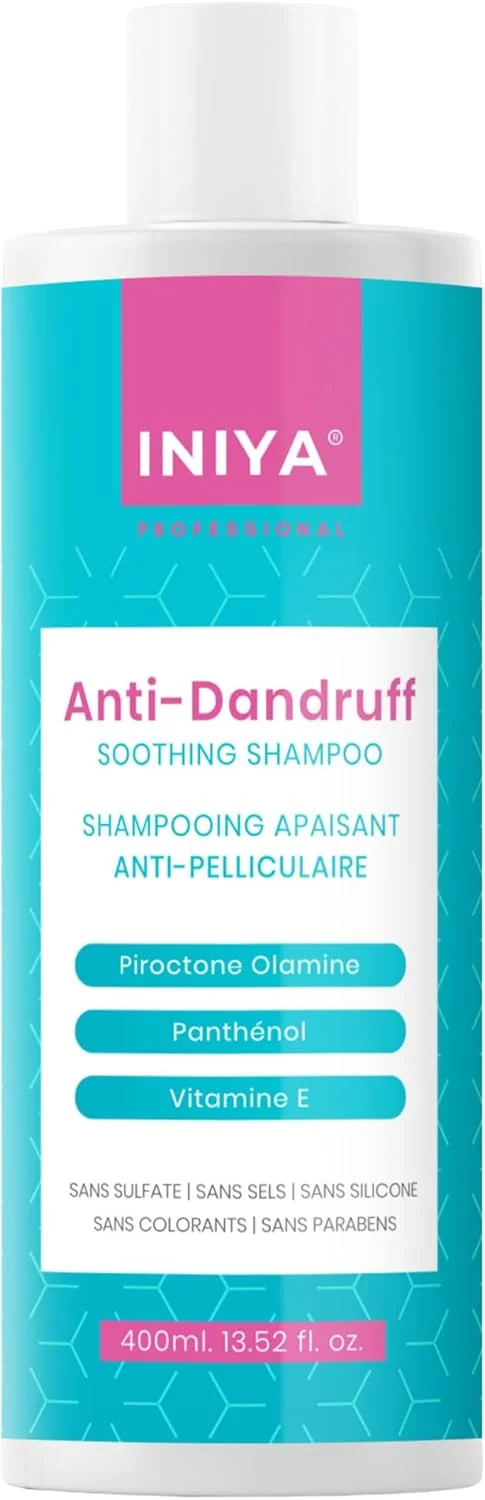 شامپو ضد شوره مو اینیا، 400 میلی لیتر، شامپو بدون سولفات، شامپو تسکین دهنده، برند فرانسوی