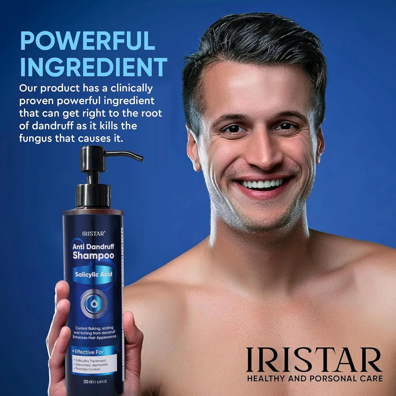 شامپو دارویی ایری استار برای درماتیت سبورئیک: درمان ضد شوره برای خارش پوست سر، درماتیت، مراقبت ضد قارچی برای آقایان و بانوان، کنترل چربی، پوسته ریزی و تحریک پوست سر