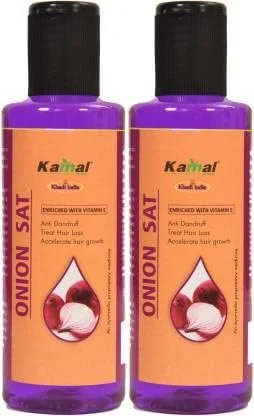شامپو پیاز گیاهی کمال، ضد شوره، طبیعی و آیورودا برای آقایان و بانوان، رشد مو، درمان ریزش مو | غنی شده با ویتامین E، آقایان و بانوان (420 میلی لیتر) (بسته 2 عددی)