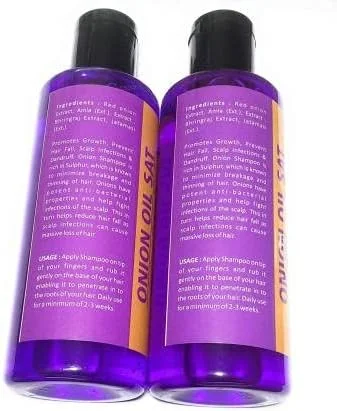 شامپو پیاز گیاهی کمال، ضد شوره، طبیعی و آیورودا برای آقایان و بانوان، رشد مو، درمان ریزش مو | غنی شده با ویتامین E، آقایان و بانوان (420 میلی لیتر) (بسته 2 عددی)