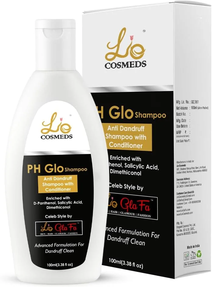 شامپو و نرم کننده ضد شوره 2 در 1 Lio Cosmeds برای شوره سر، تغذیه و تسکین خارش پوست سر | از بین بردن چربی از پوست سر | تقویت موهای سالم، براق و درخشان | 100 میلی لیتر