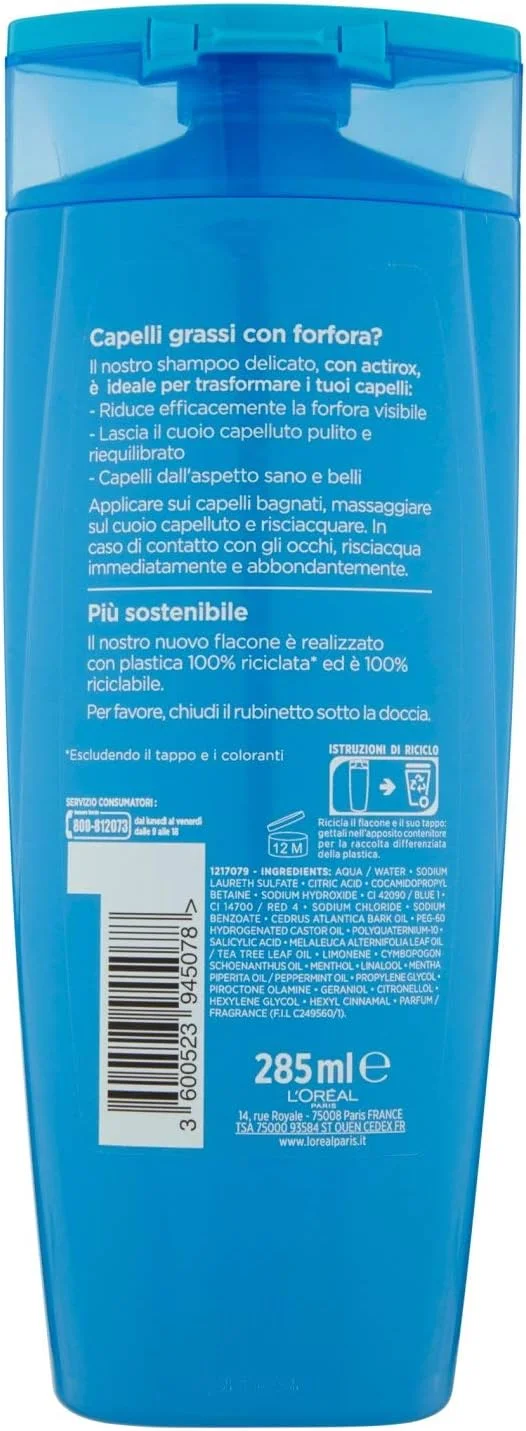 شامپو ضد شوره موهای چرب لورآل پاریس Elvive، ۲۸۵ میلی لیتر شامپو ضد شوره موهای چرب لورآل پاریس Elvive، ۲۸۵ میلی لیتر