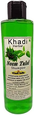 شامپو گیاهی طبیعی خادی با عصاره های چریش و ریحان مقدس برای جلوگیری از ریزش مو، فاقد پارابن، ضد شوره و ریزش مو، ترمیم موهای آسیب دیده، بسته ترکیبی 200 میلی لیتری