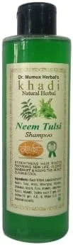 مجموعه شامپو گیاهی طبیعی Neem و Tulsi Khadi و نرم کننده آلوئه ورا برای رشد مو - کنترل ریزش مو، بدون پارابن، رشد مو، کنترل ضد شوره سر، مجموعه 200 میلی لیتری