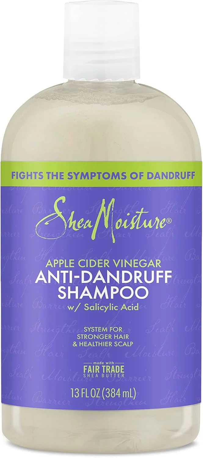 شامپو سیستم مراقبت از مو شی مویسچر برای موهای قوی تر و پوست سر سالم تر، شامپو ضد شوره سر فرموله شده با سرکه سیب و شی باتر تجارت منصفانه 384 میلی لیتر