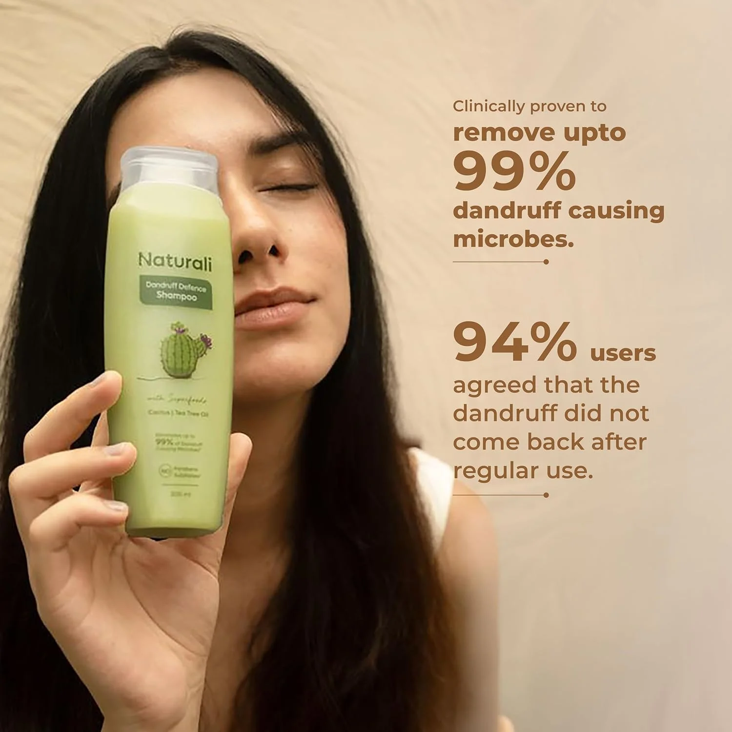 شامپو ضد شوره غیر خشک کننده درخت چای استرالیایی نچرالی 370 میلی لیتر | رفع شوره سر از منبع | تسکین خارش و سوزش | موهای قوی و صاف | برای آقایان و بانوان | بدون سولفات و پارابن