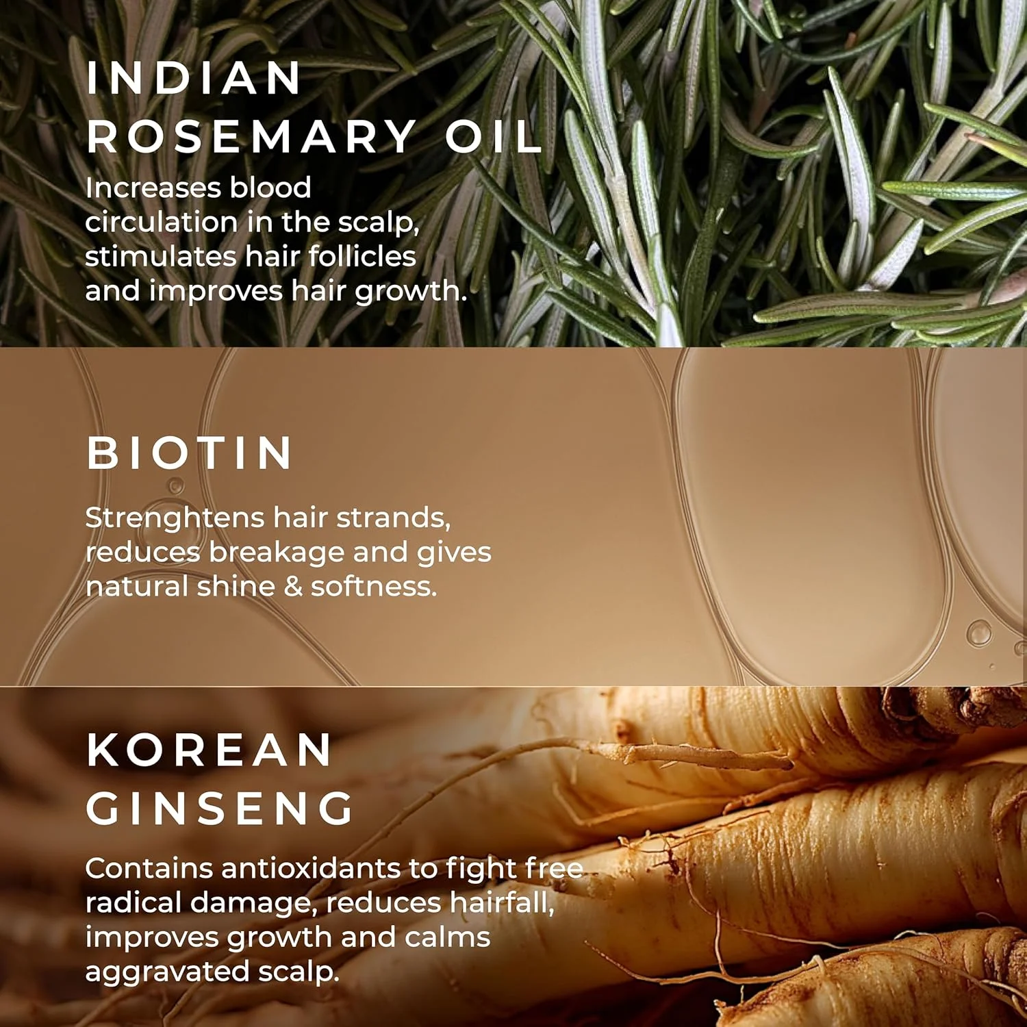 شامپو ضد ریزش مو نچرالی | کنترل 3 برابر ریزش مو | حاوی رزماری، بیوتین و جینسینگ | بدون سولفات و پارابن | شامپو رزماری برای رشد مو | 200 میلی لیتر