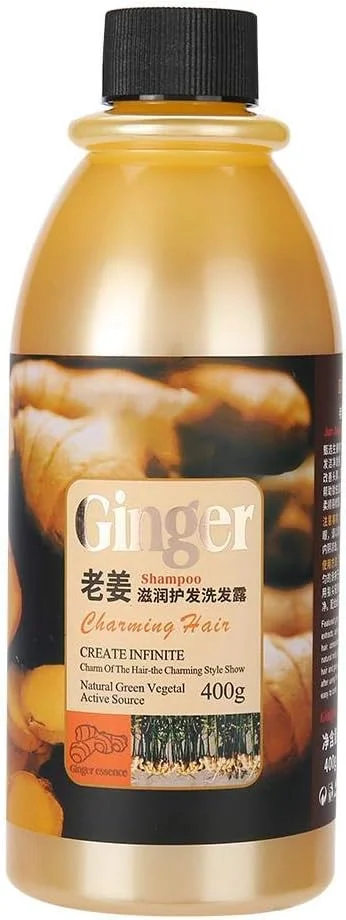 شامپو مراقبت از مو زنجبیل طبیعی، شامپو ضد شوره سر و ضد خارش و کنترل چربی مو برای کمک به مراقبت و تقویت مو، تغذیه ملایم، عصاره گیاهی، بهبود موثر موهای خشک
