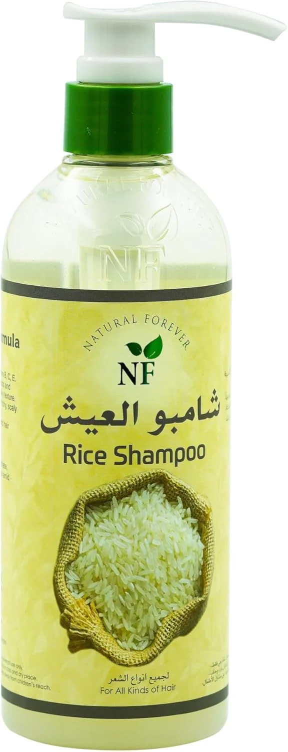 شامپو برنج فوراور نچرال | مواد طبیعی | تقویت کننده ریشه مو | حاوی اسیدهای چرب و ویتامین ها | 500 میلی لیتر