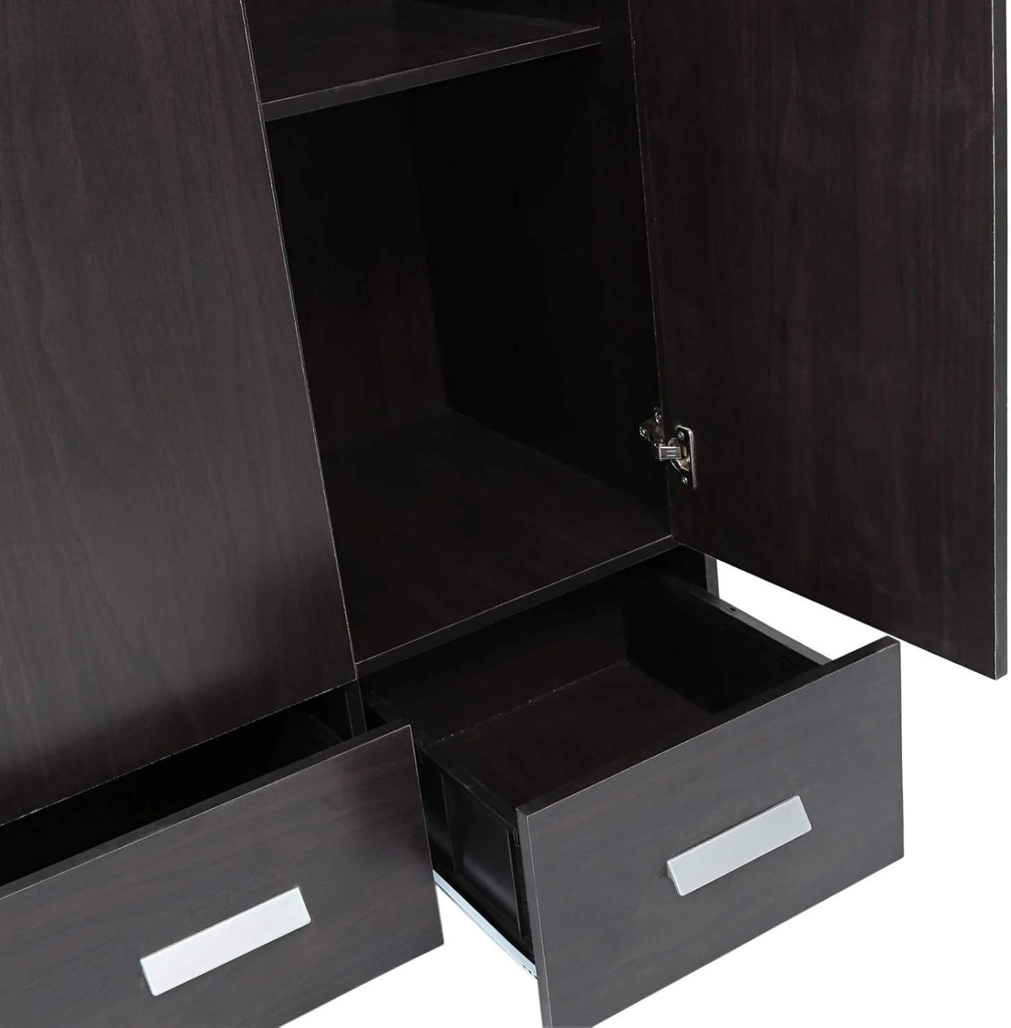 کمد لباس چوبی دو درب AFT Casa با دو کشو، قهوه ای ونگه کمد لباس چوبی دو درب AFT Casa با دو کشو، قهوه ای ونگه