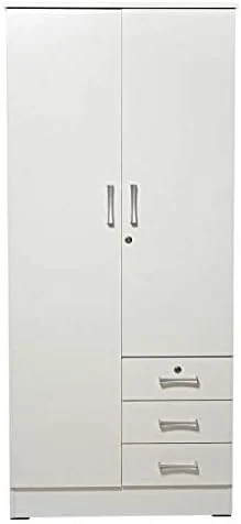 کمد لباس چوبی 2 درب AFT، سفید کمد لباس چوبی 2 درب AFT، سفید